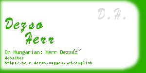 dezso herr business card